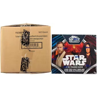 Star Wars Chrome Black Hobby 12-Box Case (Topps 2024)
