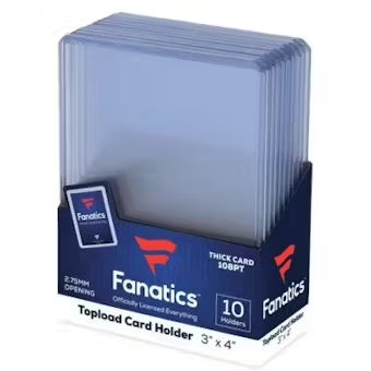 Fanatics 3x4 Thick 108pt. Toploaders 10-Count Pack